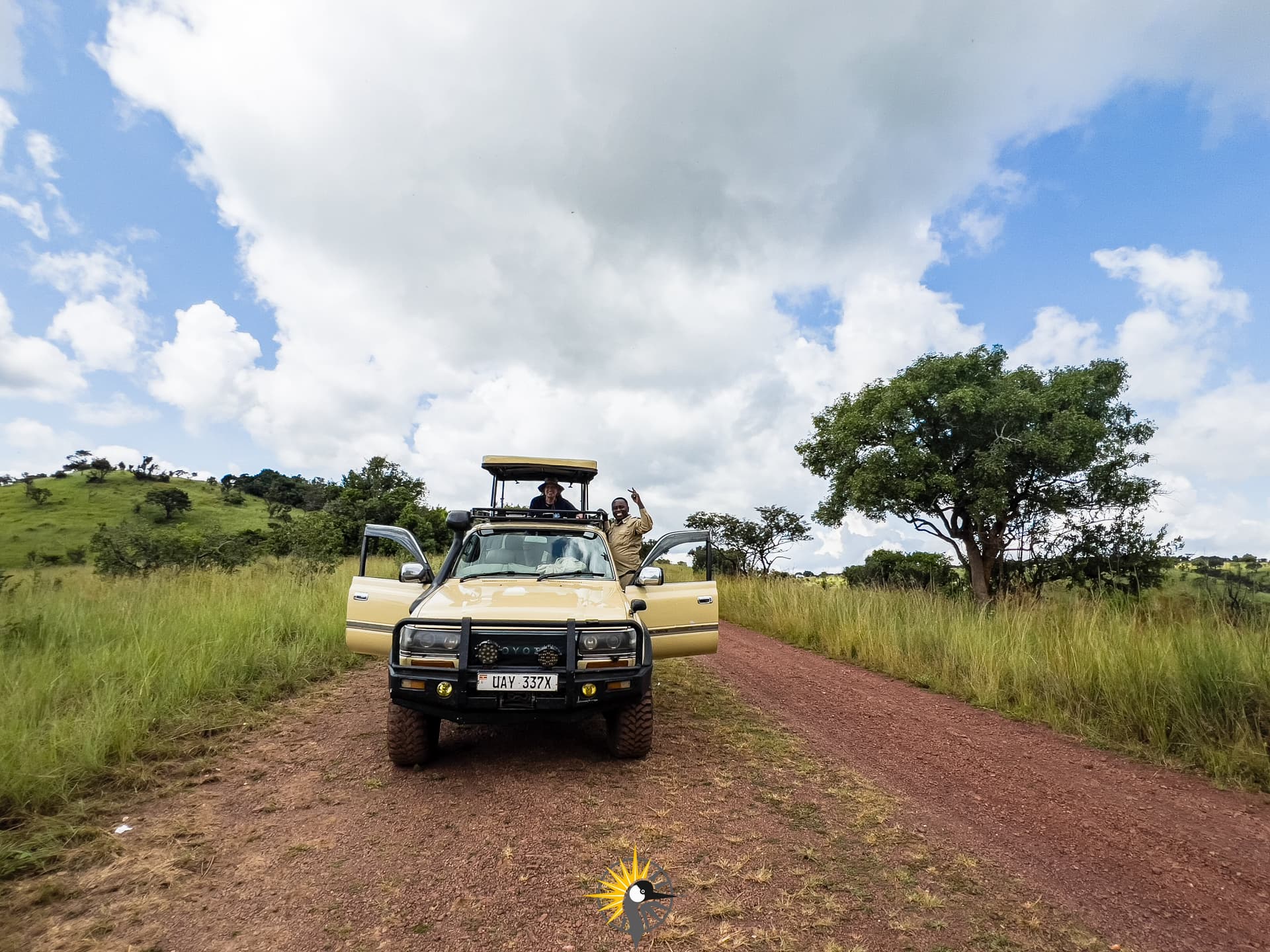 a truck on a game drive in Akagera national park